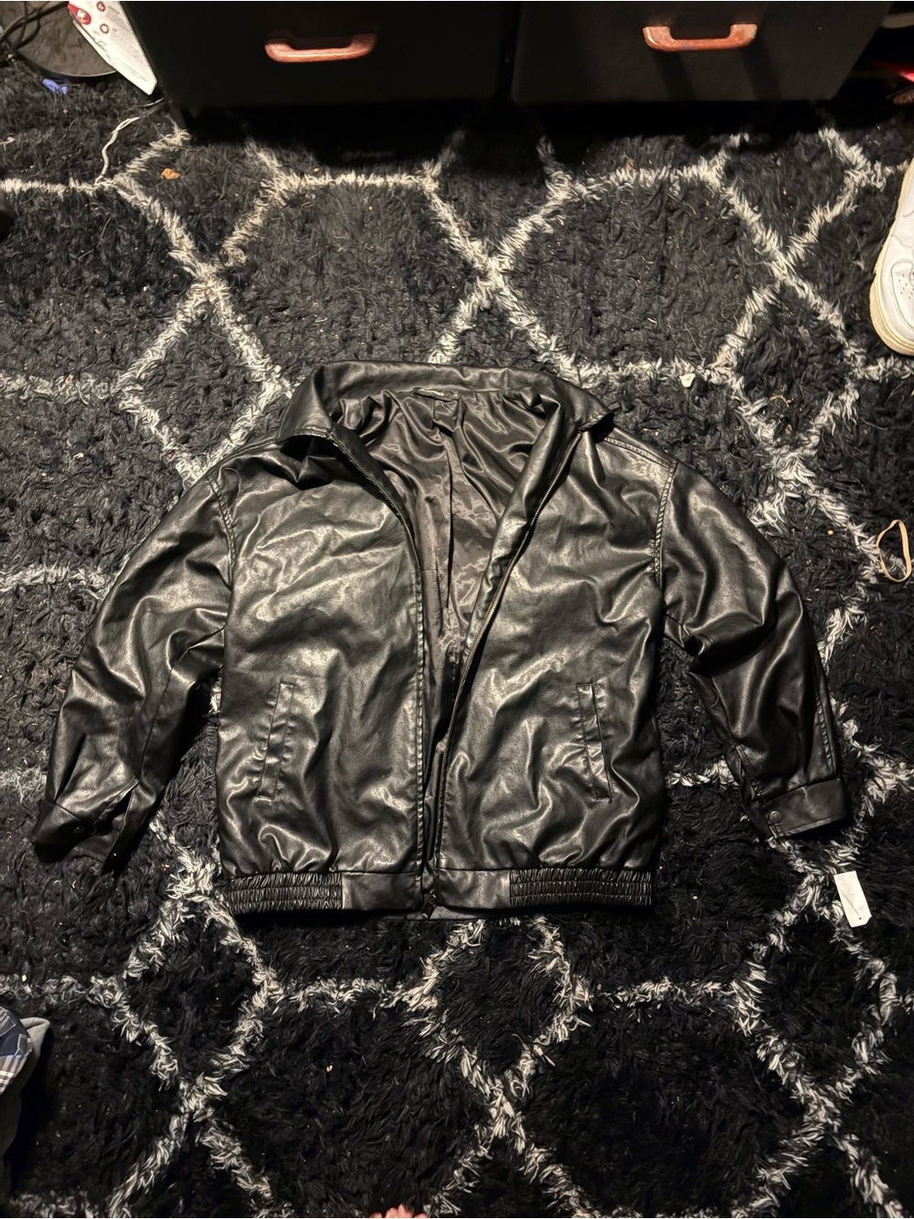Women’s Black Leather Jacket - Classic Zip Front